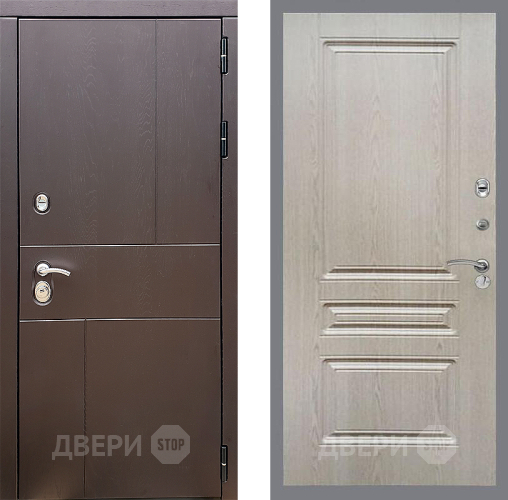Входная металлическая Дверь Стоп УРБАН ФЛ-243 Беленый дуб в Апрелевке
