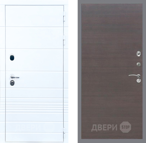Входная металлическая Дверь Стоп ТРЕНДО Гладкая венге поперечный в Апрелевке