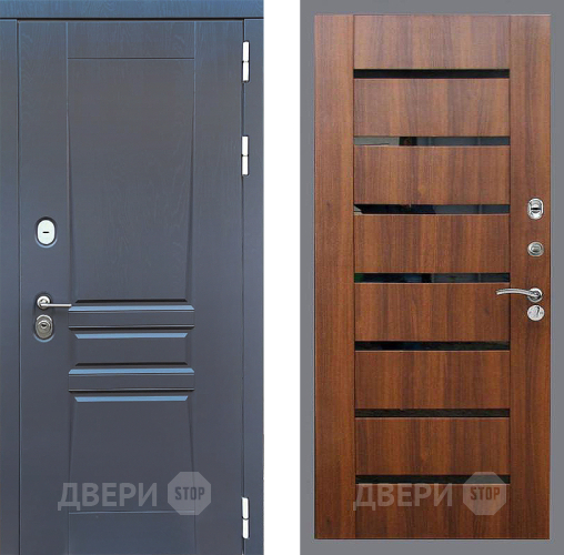Входная металлическая Дверь Стоп ПЛАТИНУМ СБ-14 Орех бренди в Апрелевке