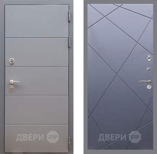 Входная металлическая Дверь Стоп АРТ ГРАФИТ ФЛ-291 Силк титан в Апрелевке