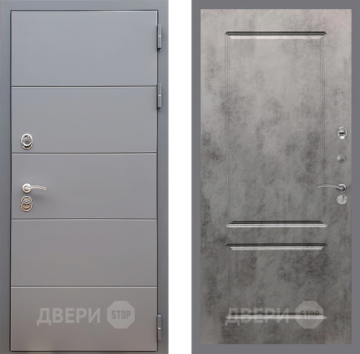 Входная металлическая Дверь Стоп АРТ ГРАФИТ ФЛ-117 Бетон темный в Апрелевке