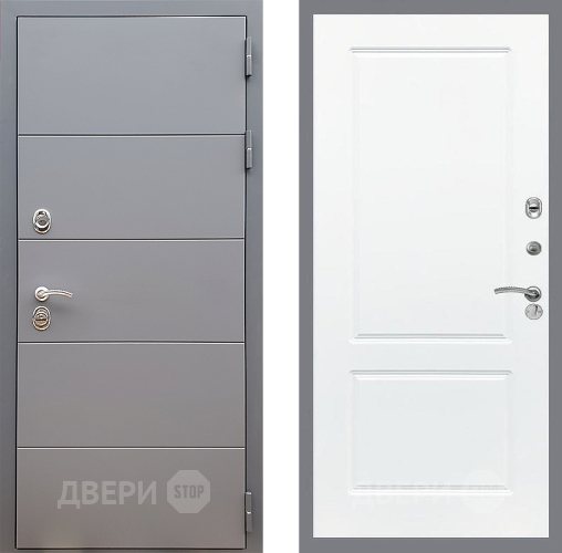 Входная металлическая Дверь Стоп АРТ ГРАФИТ ФЛ-117 Силк Сноу в Апрелевке