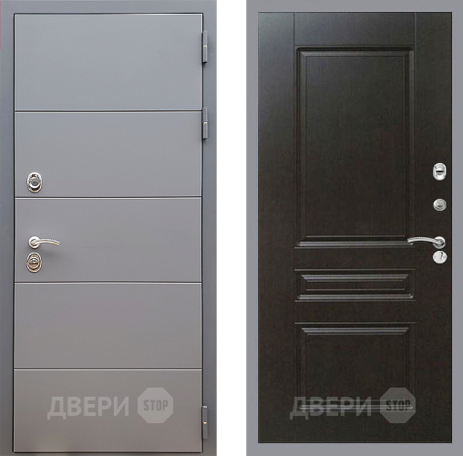 Входная металлическая Дверь Стоп АРТ ГРАФИТ ФЛ-243 Венге в Апрелевке