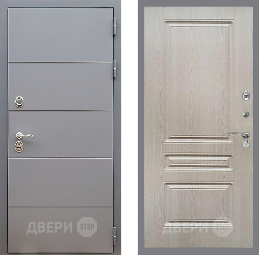 Входная металлическая Дверь Стоп АРТ ГРАФИТ ФЛ-243 Беленый дуб в Апрелевке