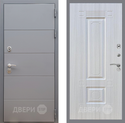 Входная металлическая Дверь Стоп АРТ ГРАФИТ ФЛ-2 Сандал белый в Апрелевке