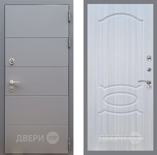 Входная металлическая Дверь Стоп АРТ ГРАФИТ ФЛ-128 Сандал белый в Апрелевке
