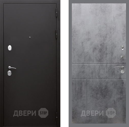 Входная металлическая Дверь Стоп КЛАССИК Шагрень ФЛ-290 Бетон темный в Апрелевке