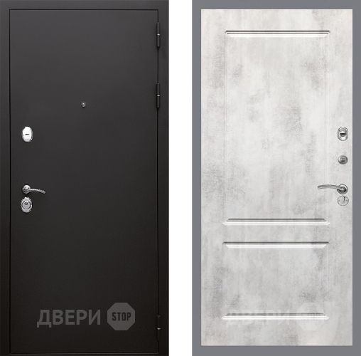 Входная металлическая Дверь Стоп КЛАССИК Шагрень ФЛ-117 Бетон светлый в Апрелевке