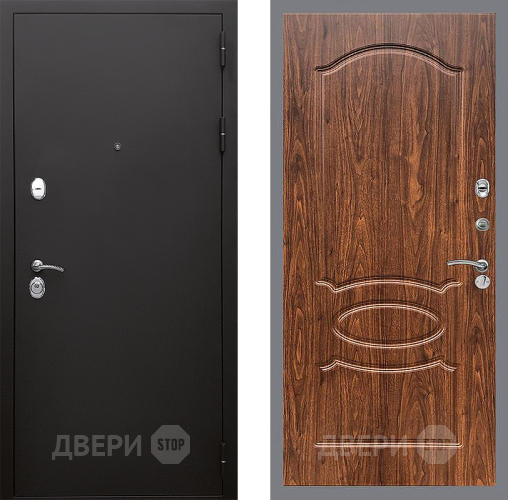 Входная металлическая Дверь Стоп КЛАССИК Шагрень ФЛ-128 орех тисненый в Апрелевке