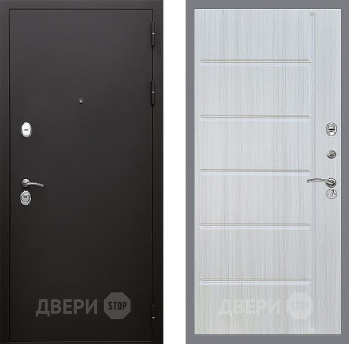 Входная металлическая Дверь Стоп КЛАССИК Шагрень ФЛ-102 Сандал белый в Апрелевке