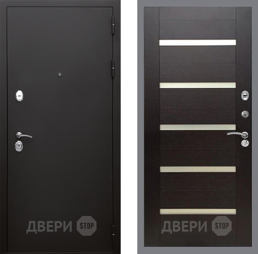 Входная металлическая Дверь Стоп КЛАССИК Шагрень СБ-14 венге поперечный в Апрелевке