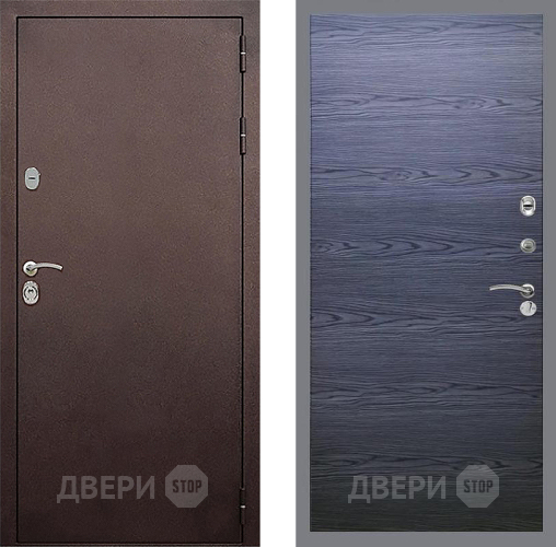 Входная металлическая Дверь Стоп КЛАССИК Медь Гладкая Дуб тангенальный черный в Апрелевке