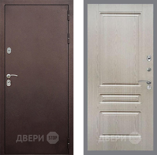 Входная металлическая Дверь Стоп КЛАССИК Медь ФЛ-243 Беленый дуб в Апрелевке