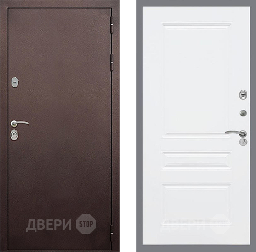 Дверь Стоп КЛАССИК Медь ФЛ-243 Силк Сноу в Апрелевке