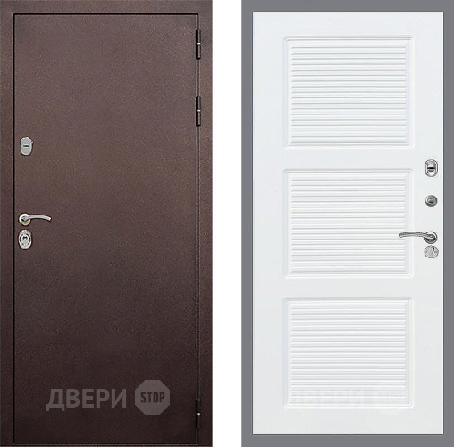 Входная металлическая Дверь Стоп КЛАССИК Медь ФЛ-1 Силк Сноу в Апрелевке