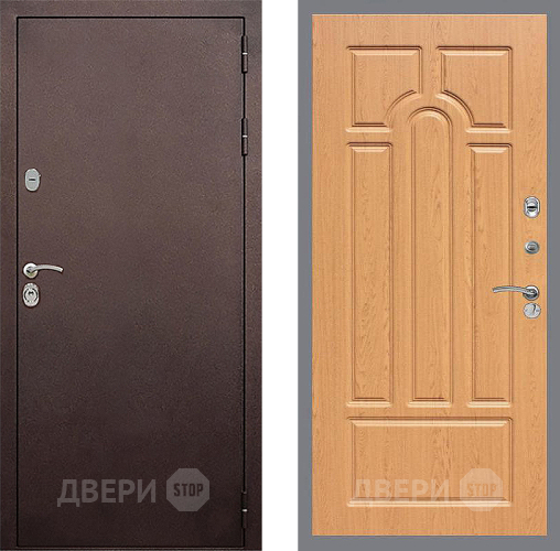 Входная металлическая Дверь Стоп КЛАССИК Медь ФЛ-58 Дуб в Апрелевке