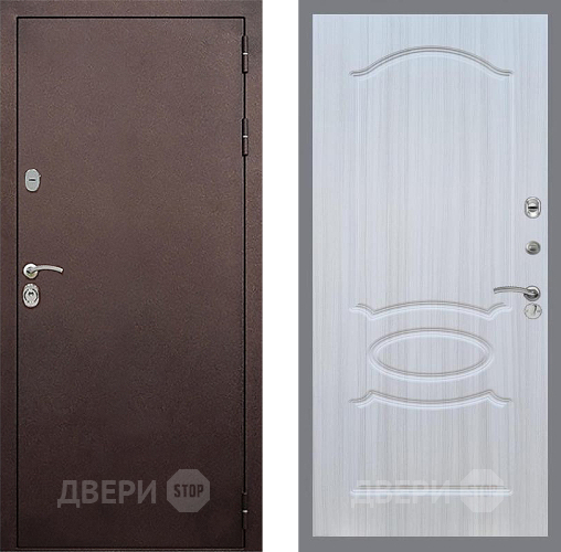 Входная металлическая Дверь Стоп КЛАССИК Медь ФЛ-128 Сандал белый в Апрелевке
