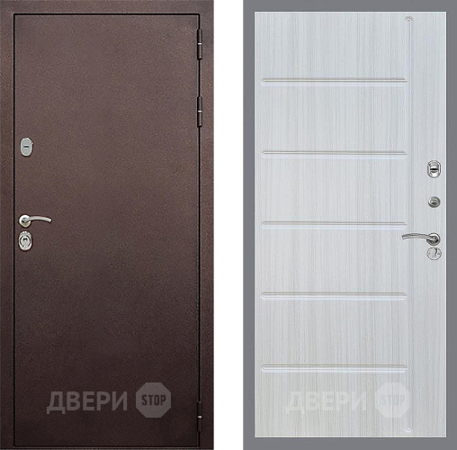Входная металлическая Дверь Стоп КЛАССИК Медь ФЛ-102 Сандал белый в Апрелевке
