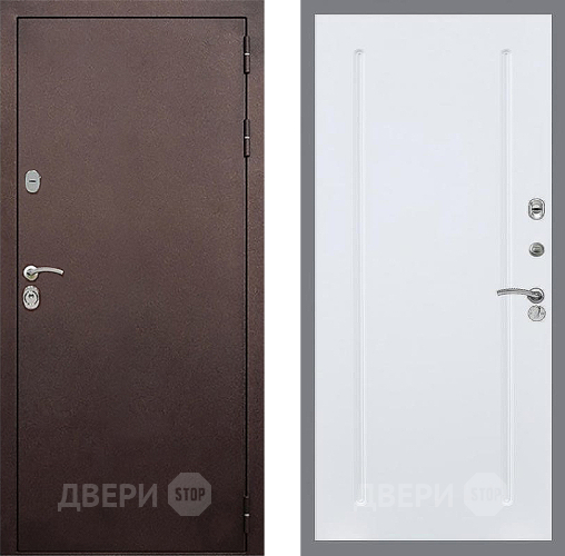 Входная металлическая Дверь Стоп КЛАССИК Медь ФЛ-68 Силк Сноу в Апрелевке