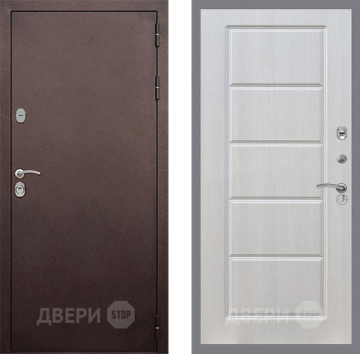 Входная металлическая Дверь Стоп КЛАССИК Медь ФЛ-39 Лиственница беж в Апрелевке