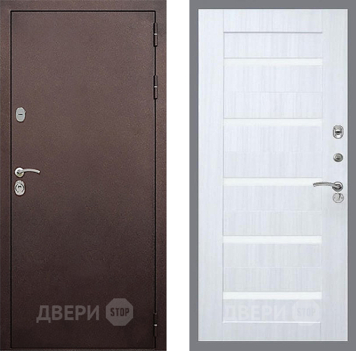 Входная металлическая Дверь Стоп КЛАССИК Медь СБ-14 Сандал белый в Апрелевке
