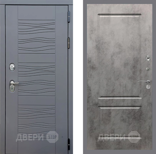 Входная металлическая Дверь Стоп СКАНДИ ФЛ-117 Бетон темный в Апрелевке
