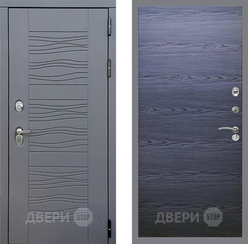Входная металлическая Дверь Стоп СКАНДИ Гладкая Дуб тангенальный черный в Апрелевке