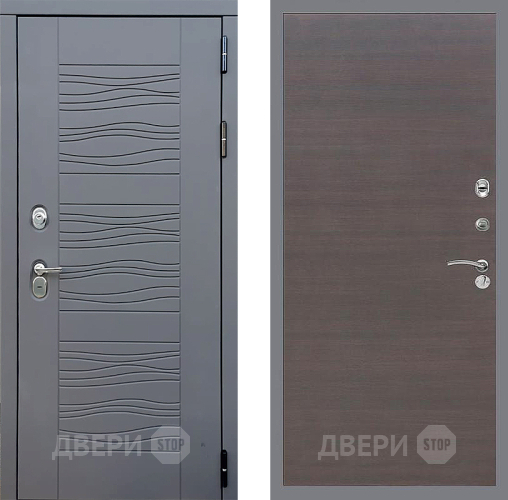 Входная металлическая Дверь Стоп СКАНДИ Гладкая венге поперечный в Апрелевке