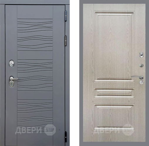 Входная металлическая Дверь Стоп СКАНДИ ФЛ-243 Беленый дуб в Апрелевке