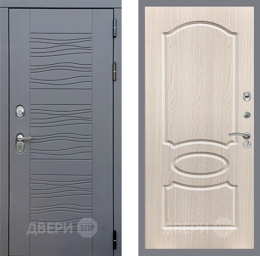 Входная металлическая Дверь Стоп СКАНДИ ФЛ-128 Беленый дуб в Апрелевке