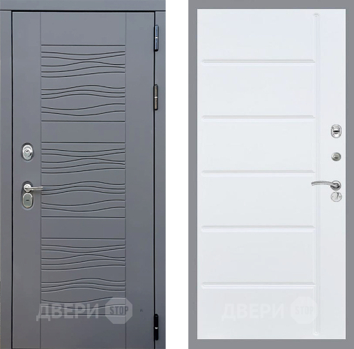 Входная металлическая Дверь Стоп СКАНДИ ФЛ-102 Белый ясень в Апрелевке