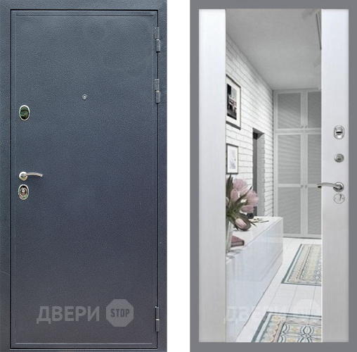 Входная металлическая Дверь Стоп СИЛЬВЕР Зеркало СБ-16 Лиственница беж в Апрелевке