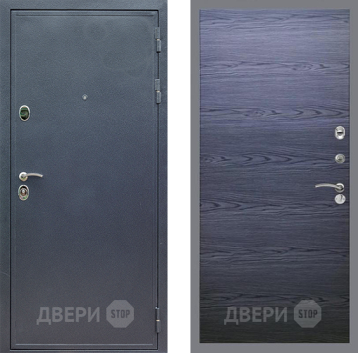 Входная металлическая Дверь Стоп СИЛЬВЕР Гладкая Дуб тангенальный черный в Апрелевке