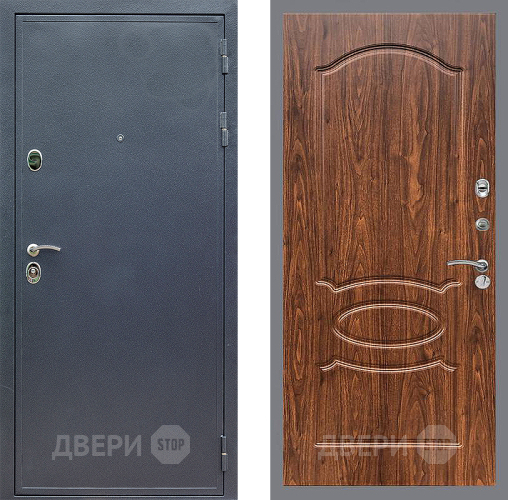 Входная металлическая Дверь Стоп СИЛЬВЕР ФЛ-128 орех тисненый в Апрелевке
