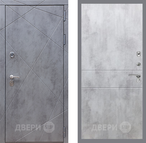 Входная металлическая Дверь Стоп Лучи ФЛ-290 Бетон светлый в Апрелевке