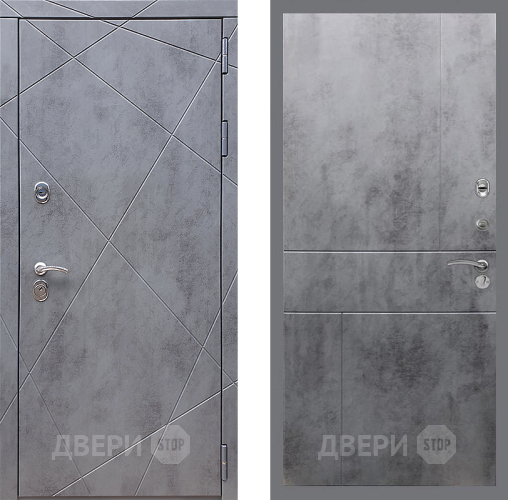 Входная металлическая Дверь Стоп Лучи ФЛ-290 Бетон темный в Апрелевке