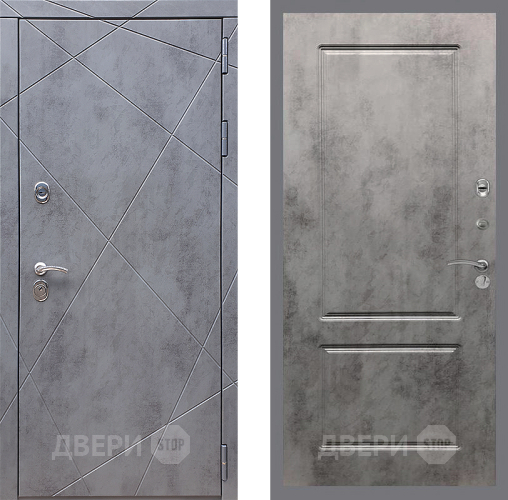 Входная металлическая Дверь Стоп Лучи ФЛ-117 Бетон темный в Апрелевке