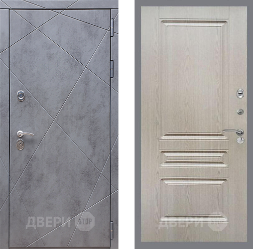 Входная металлическая Дверь Стоп Лучи ФЛ-243 Беленый дуб в Апрелевке