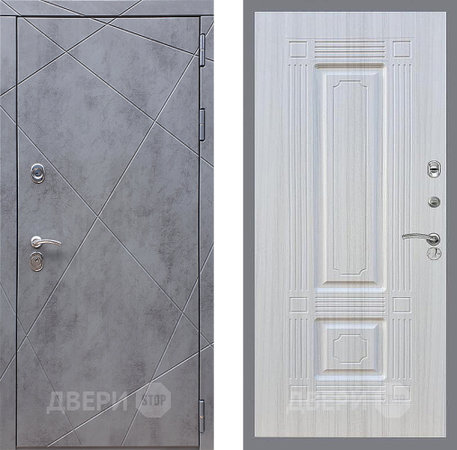 Входная металлическая Дверь Стоп Лучи ФЛ-2 Сандал белый в Апрелевке