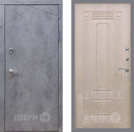 Входная металлическая Дверь Стоп Лучи ФЛ-2 Беленый дуб в Апрелевке