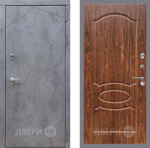 Входная металлическая Дверь Стоп Лучи ФЛ-128 орех тисненый в Апрелевке