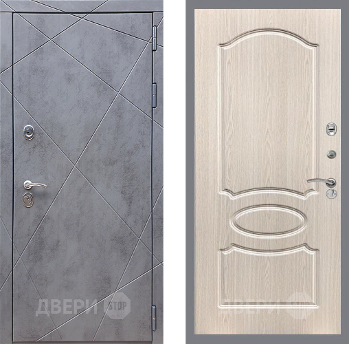 Входная металлическая Дверь Стоп Лучи ФЛ-128 Беленый дуб в Апрелевке
