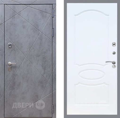 Входная металлическая Дверь Стоп Лучи ФЛ-128 Белый ясень в Апрелевке