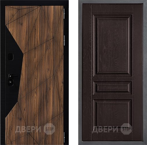 Входная металлическая Дверь Дверной континент ДК-11 ФЛ-243 Дуб шоколадный в Апрелевке