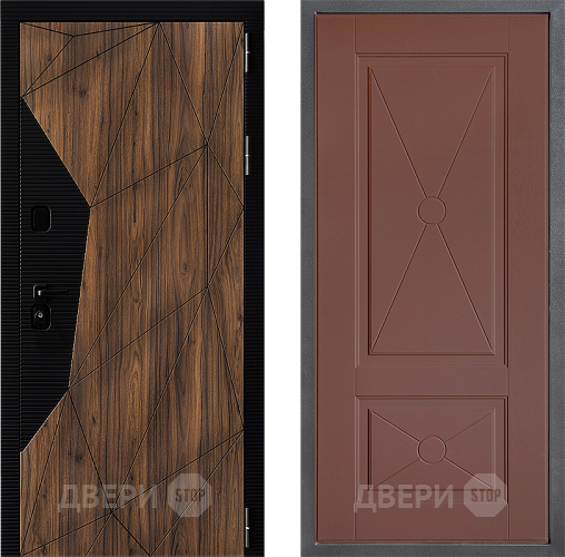 Входная металлическая Дверь Дверной континент ДК-11 ФЛ-617 Ясень шоколадный в Апрелевке