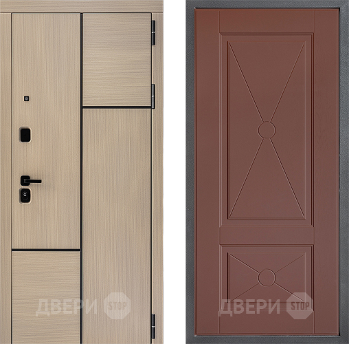 Входная металлическая Дверь Дверной континент ДК-14 ФЛ-617 Ясень шоколадный в Апрелевке