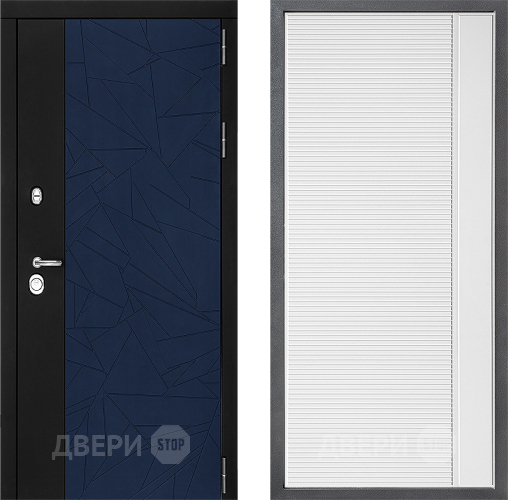 Входная металлическая Дверь Дверной континент ДК-9 ФЛ-757 Белое Стекло Софт милк в Апрелевке