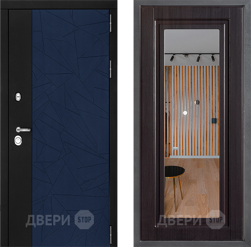 Входная металлическая Дверь Дверной континент ДК-9 ФЛЗ Зеркало Венге в Апрелевке