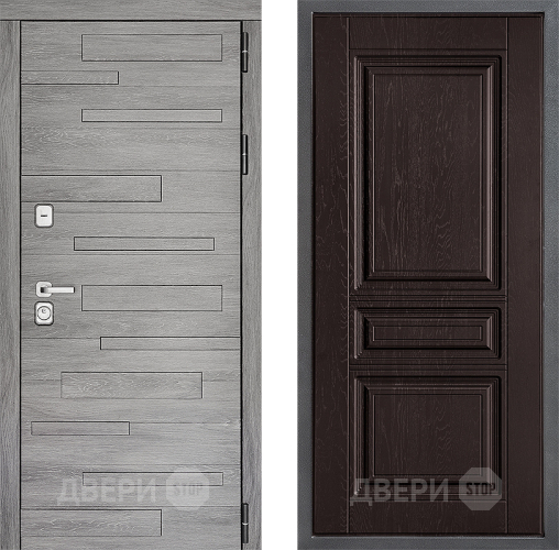 Входная металлическая Дверь Дверной континент ДК-10 ФЛ-243 Дуб шоколадный в Апрелевке