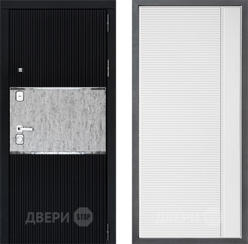 Входная металлическая Дверь Дверной континент ДК-13 ФЛ-757 Белое Стекло Софт милк в Апрелевке